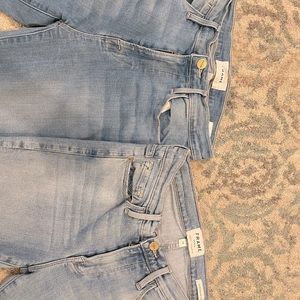 2 pairs of frame skinny jeans!